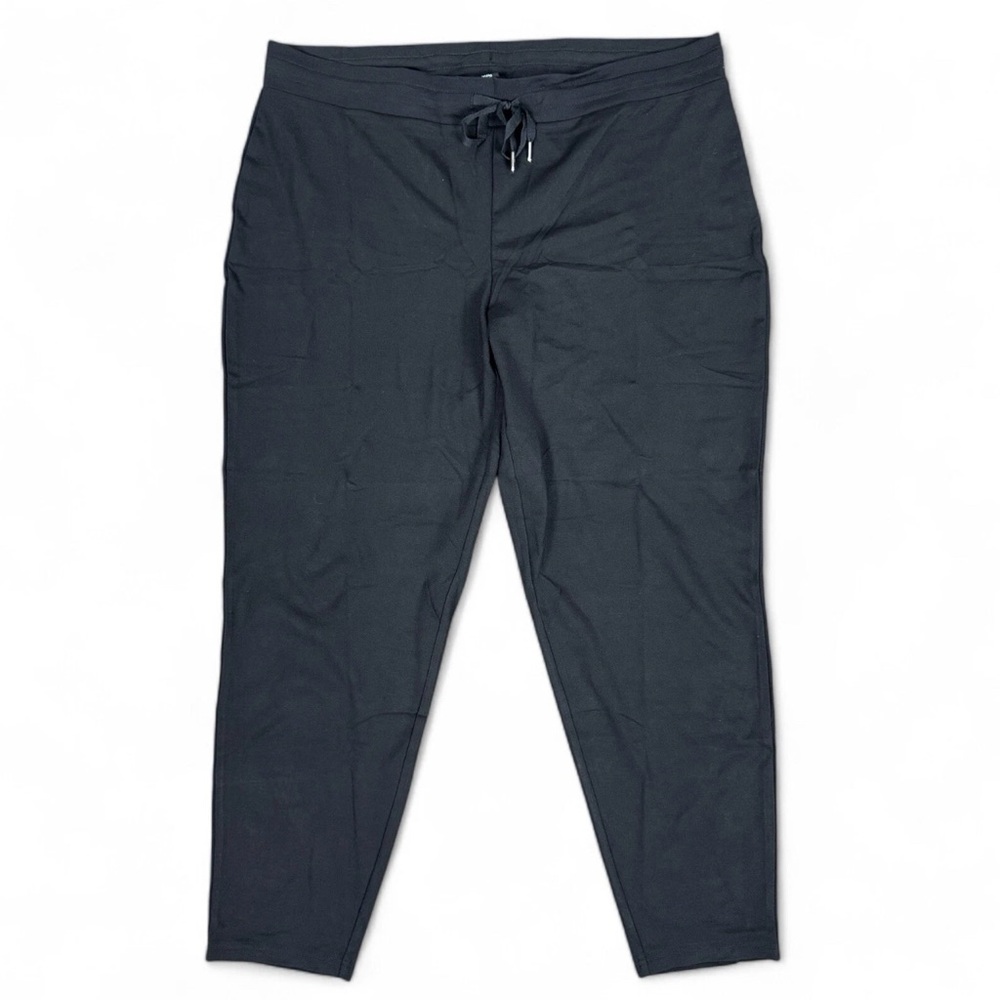 HUE Joggers Womens XL Black Drawstring Waist Tapered Leg Rayon‎ Nylon Blend NWT